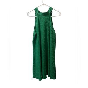 SHEIN Vibrant Green Textured Midi Dress